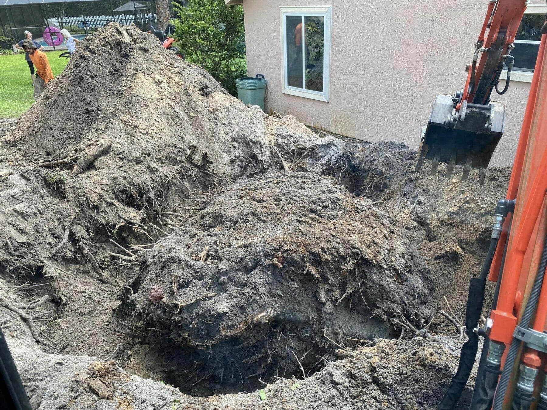 Excavation next to home