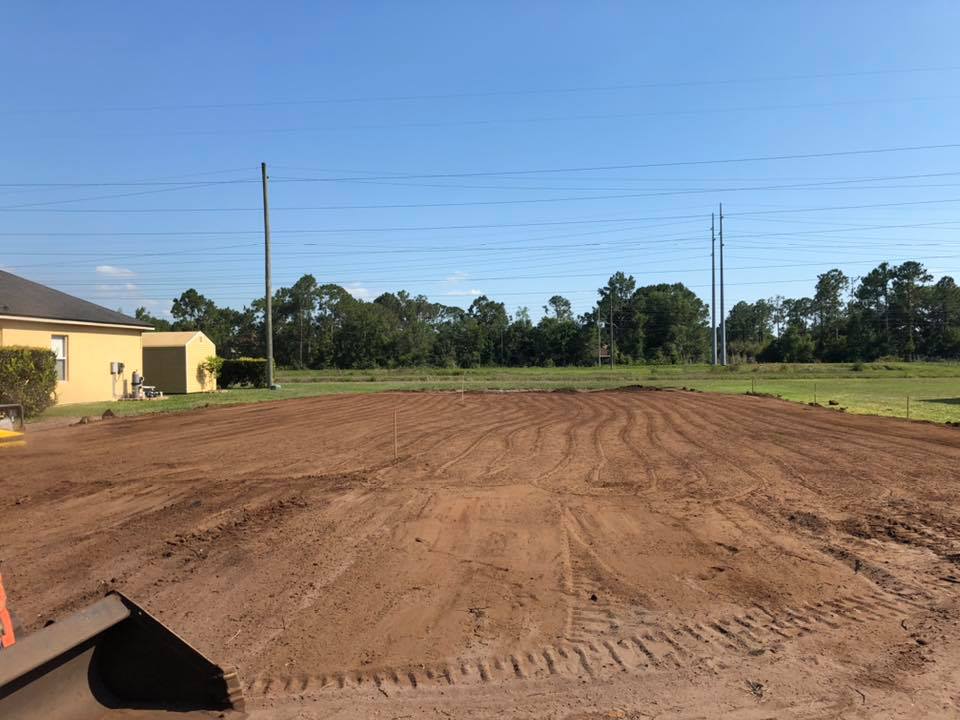 Large plot of graded land